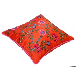 Red Embroidery Cushion Cover