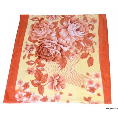 Brown Floral Design Towel