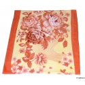 Brown Floral Design Towel