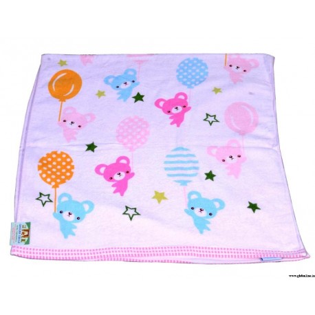 Premium Kids Pink Baby Bears Towel