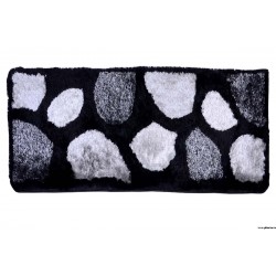 Abstract Design Grey Malaidori Runner Mat