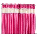 Crush Material Pink Ivory Curtains