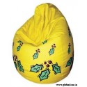 Yellow Cherry Printed Comfortable Branded XXL Sized Bean Bag