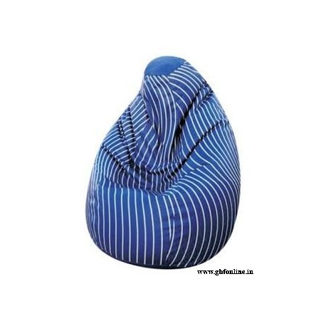 Blue Stripes Printed Comfortable Branded XXL Sized Bean Bag