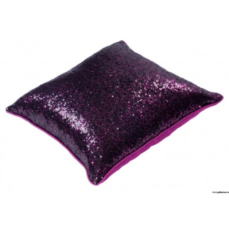 Sparkling Purple Sequin Cushion Cover at ghfonline.in